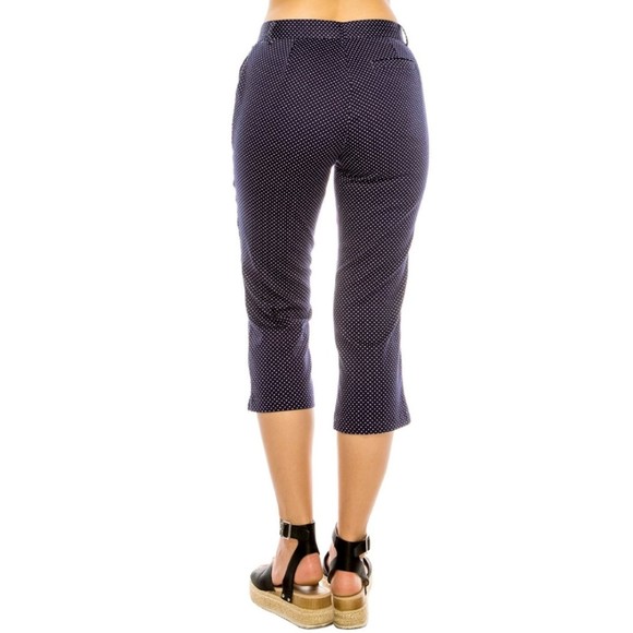 Urban Diction Blue Polka Dot capri pants. Size 2X - Picture 1 of 10